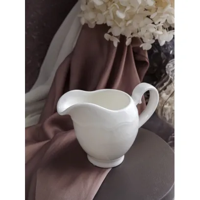 Молочник с ручкой 140 мл, 12,6x6,4 см h 9 см, фарфор, Grazia