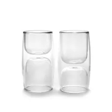 Стакан двойной 100 / 150 мл, d 7 см h 12,5 cм, стекло