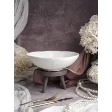 Салатник 1 л, d 21 см h 6,5 см, фарфор, Grazia