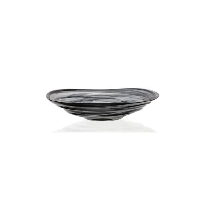 Салатник d 30 см h 6,5 см, стекло, цвет / декор бело-черный, Ventum