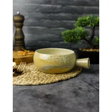Салатник с ручкой d 14/18 см h 6,3, Stoneware Pearl